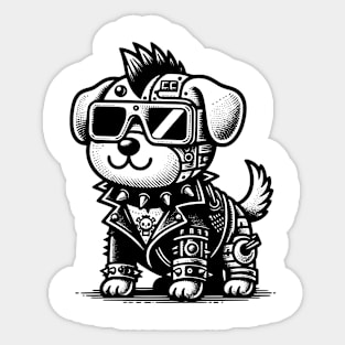 Gothic Punk Dog Sticker